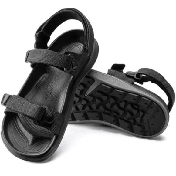 Birkenstock Women's Size 6 EU 37 Kalahari Sandals Black NWT Contoured Footbed - Picture 2 of 7